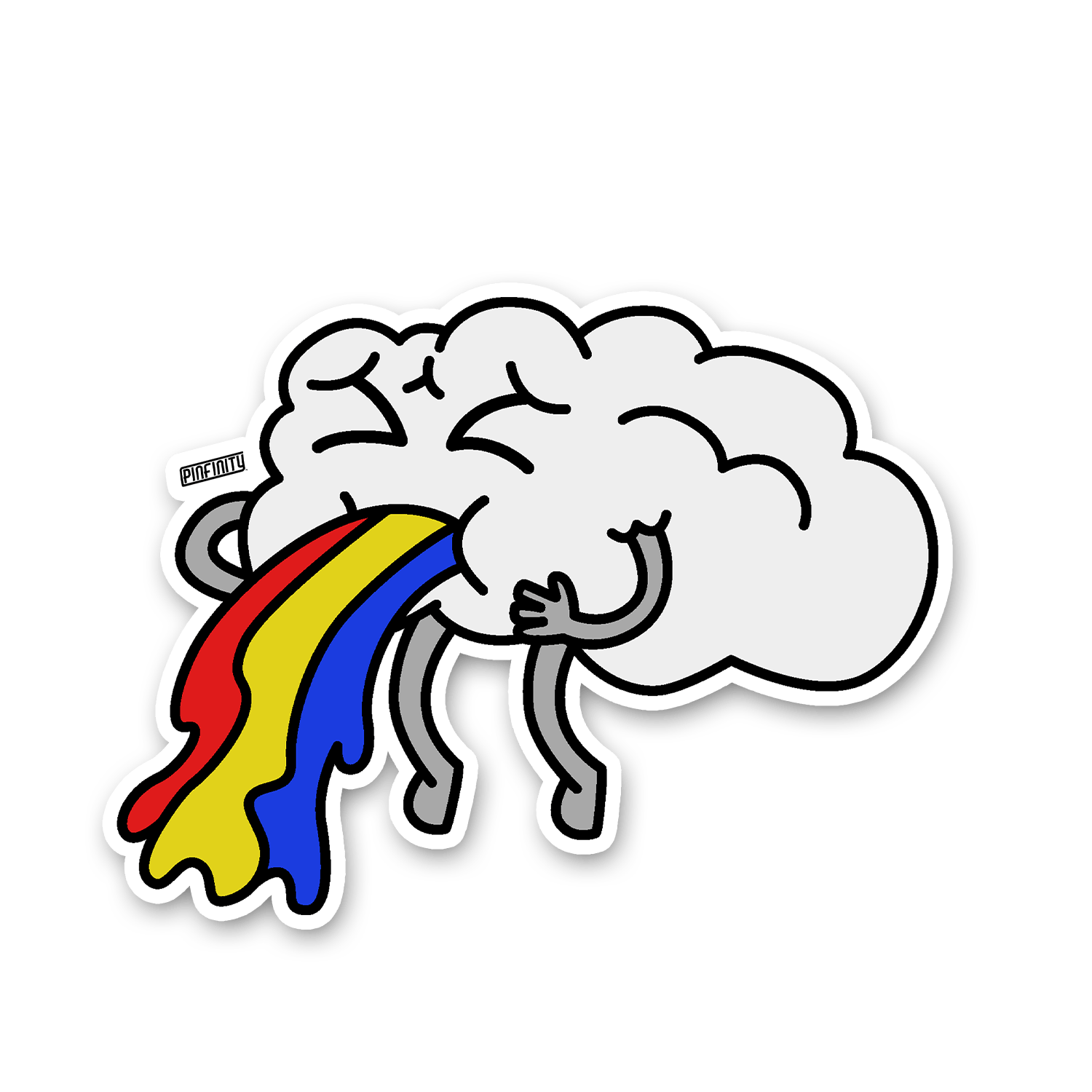 Fair Weather Friends - Cloudy (Rainbow) 3” AR Sticker