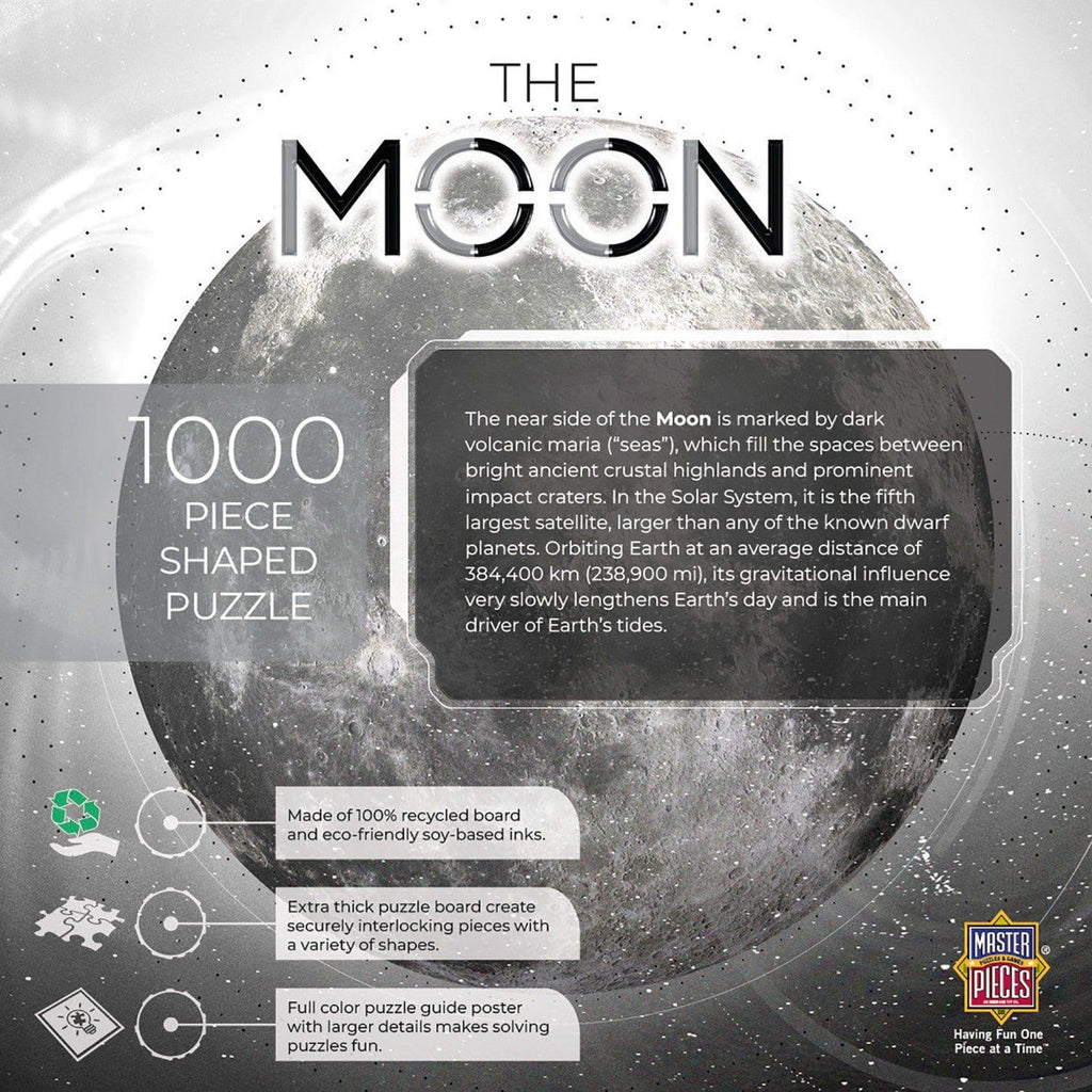 The Moon - 1000 Piece Round Jigsaw Puzzle - Out of Play