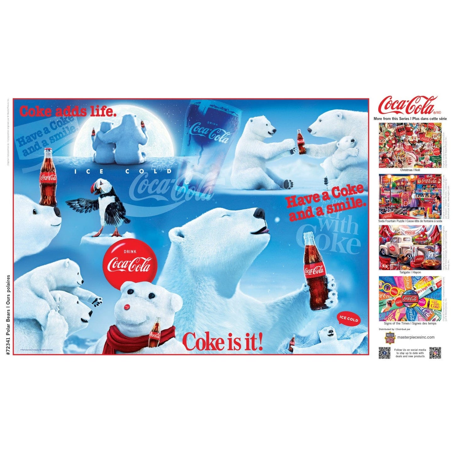 Coca-Cola Polar Bears 1000 Piece Jigsaw Puzzle - Out of Play