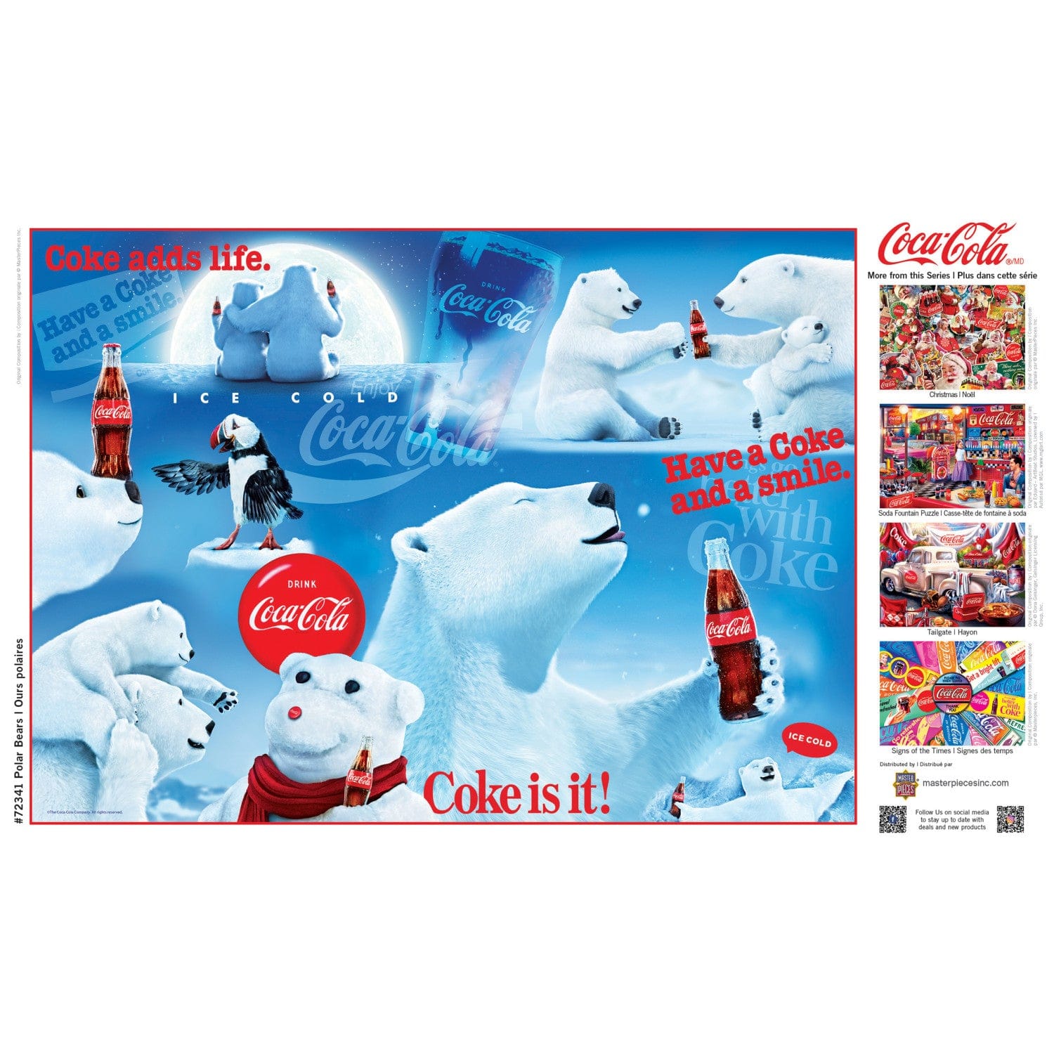 Coca-Cola Polar Bears 1000 Piece Jigsaw Puzzle - Out of Play
