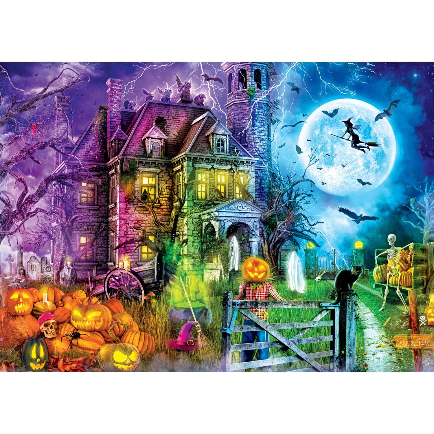 Glow in the Dark - Halloween Terrors 500 Piece Jigsaw Puzzle - Out of Play