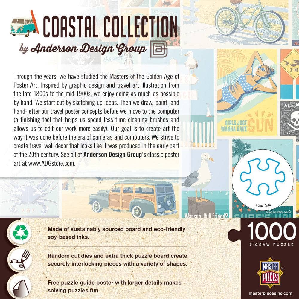 Vintage Posters - Coastal Collection 1000 Piece Jigsaw Puzzle - Out of Play