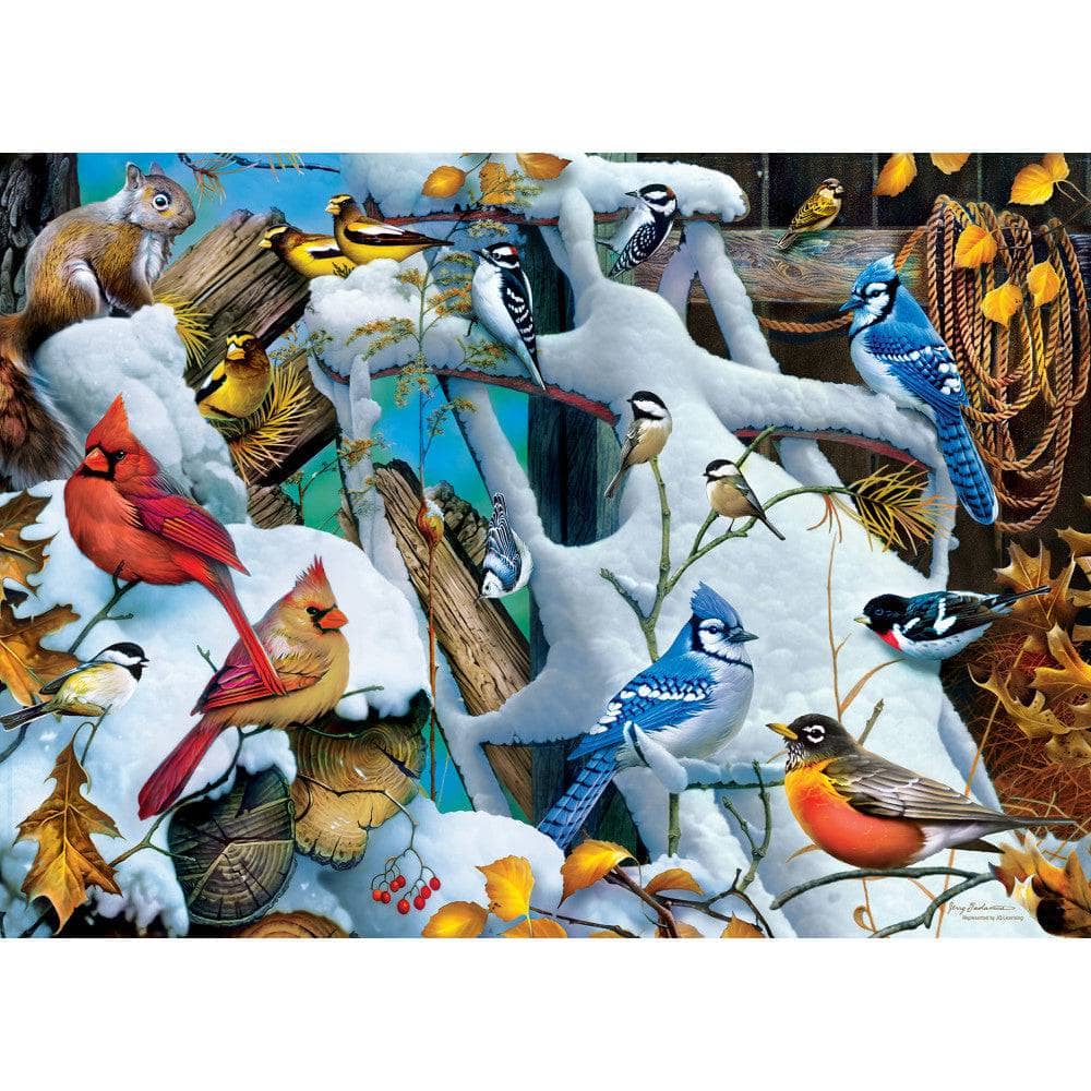 Audubon - Snow Birds 1000 Piece Jigsaw Puzzle - Out of Play