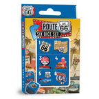 Route 66 - 6 Piece D6 Gaming Dice Set - Out of Play
