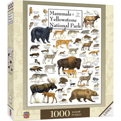 Mammals of Yellowstone National Park 1000 Piece Jigsaw Puzzle - Out of Play