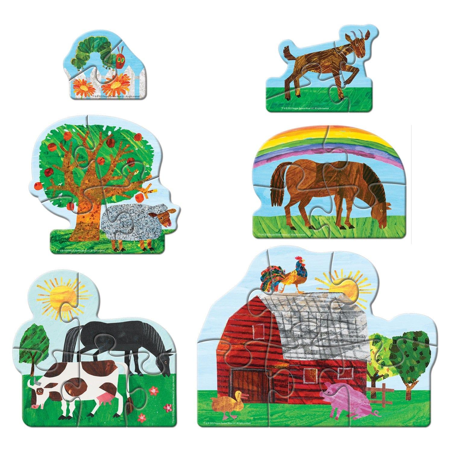 Eric Carle - Farm Life 6-Pack Mini Shaped Jigsaw Puzzles - Out of Play