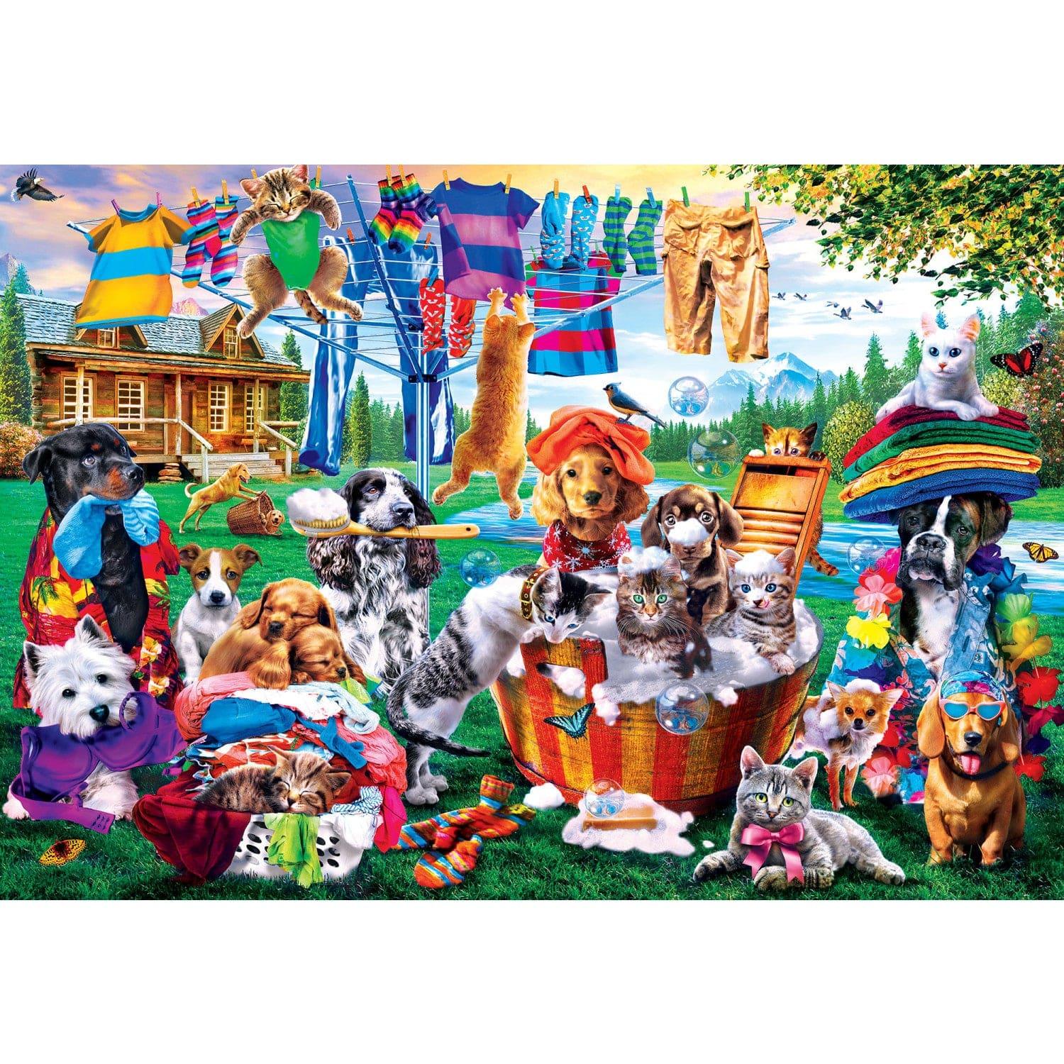 EZ Grip - Laundry Day Rascals 1000 Piece Jigsaw Puzzle - Out of Play