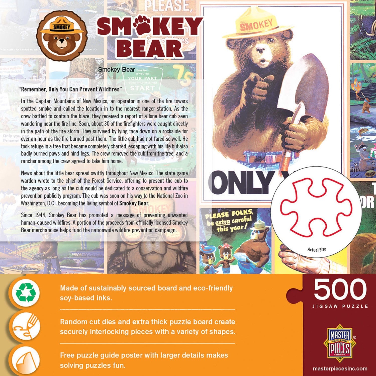 Smokey Bear National Parks 500 Piece Jigsaw Puzzle - Out of Play