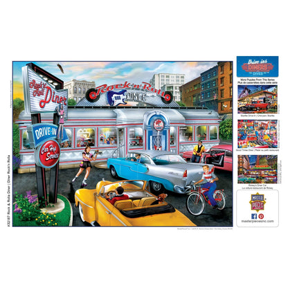Drive-Ins, Diners & Dives - Rock & Rolla Diner 550 Piece Jigsaw Puzzle MasterPieces Puzzle Company INC