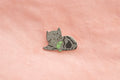 Tabby D20 Dice Buddy Enamel Pin - Out of Play