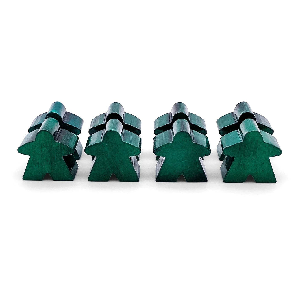 8 Pack of Green Enamel Meeples by Norse Foundry - Out of Play