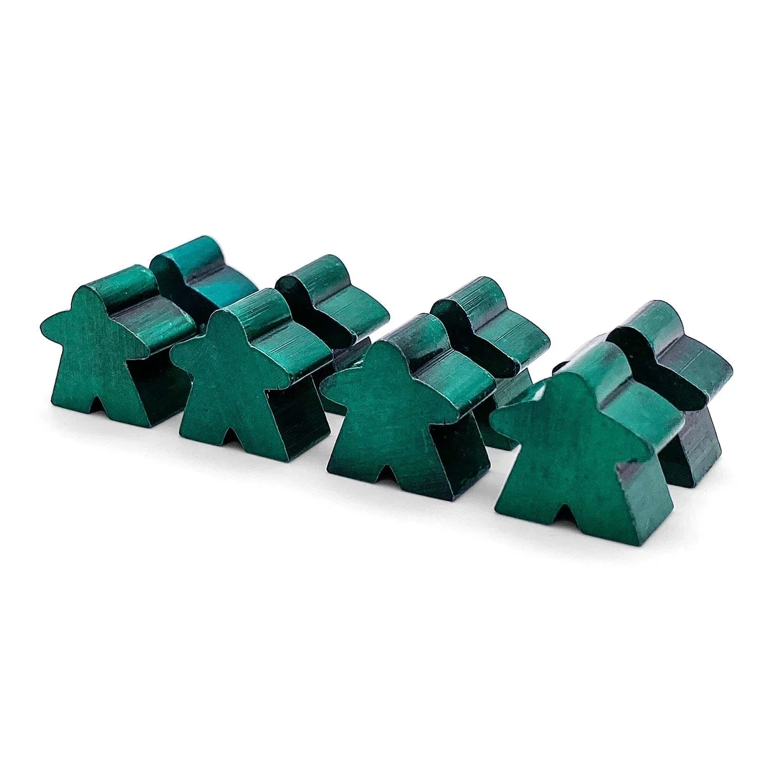 8 Pack of Green Enamel Meeples by Norse Foundry - Out of Play