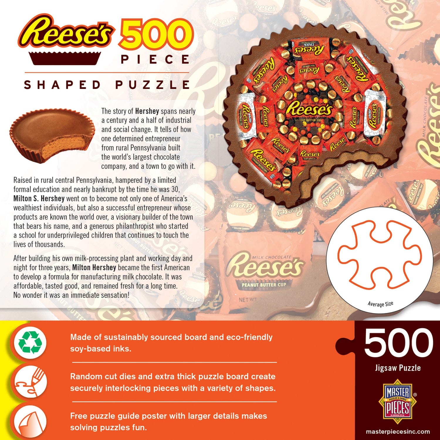 Hershey's Reese's - 500 Piece Shaped Jigsaw Puzzle MasterPieces Puzzle Company INC