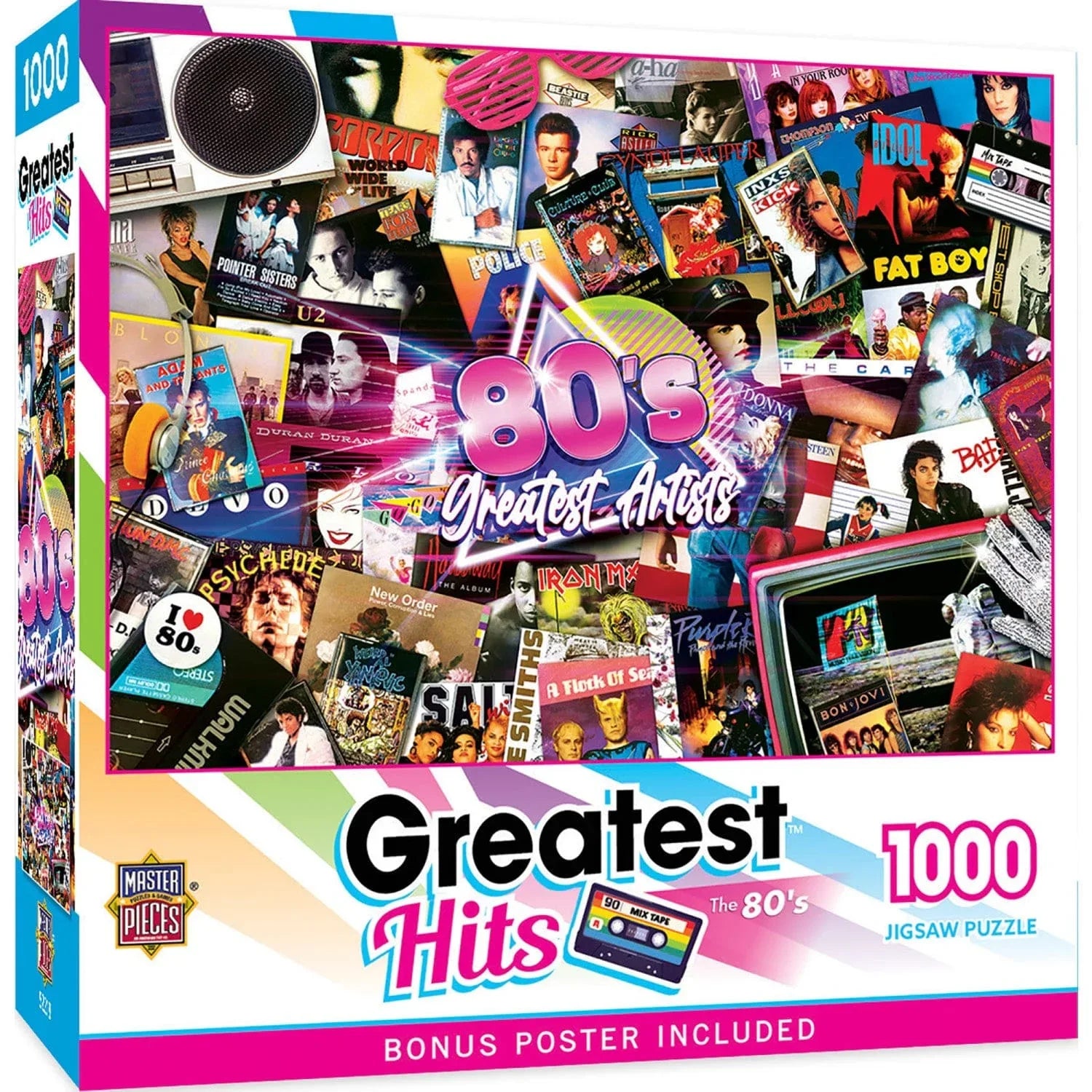 Greatest Hits - 80's Artists 1000 Piece Jigsaw Puzzle - Out of Play