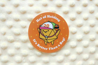 Hat of Holding D20 Sticker and Magnet