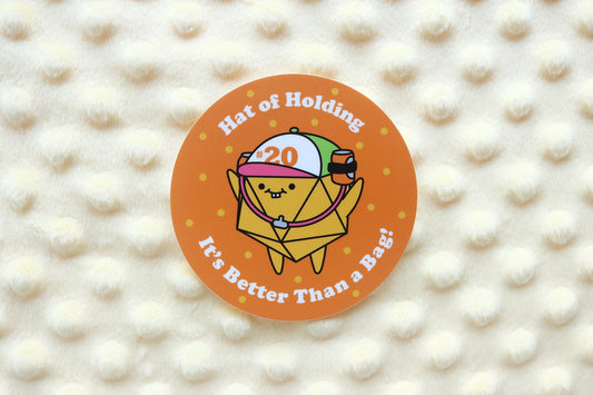 Hat of Holding D20 Sticker and Magnet