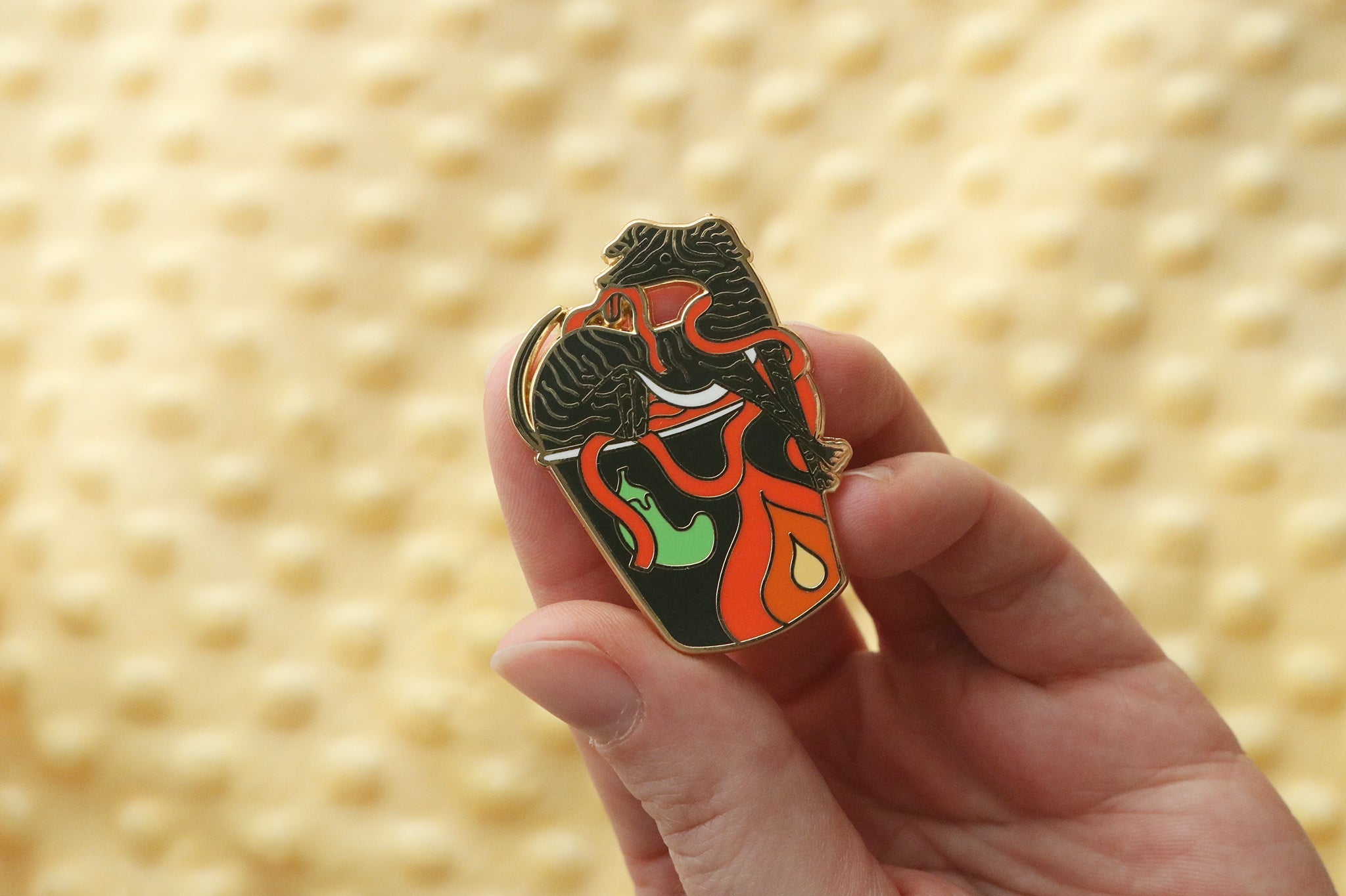Spicy Hell Hound Noodle Enamel Pin