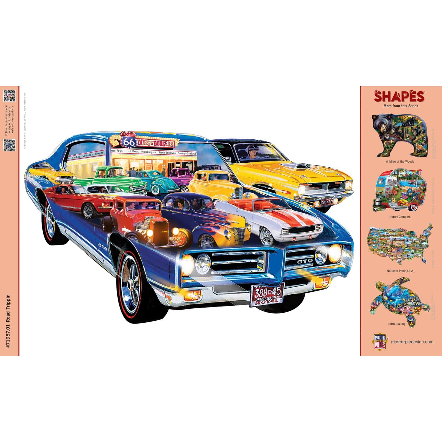Shapes - Road Trippin 1000 Piece Shaped Jigsaw Puzzle - Out of Play