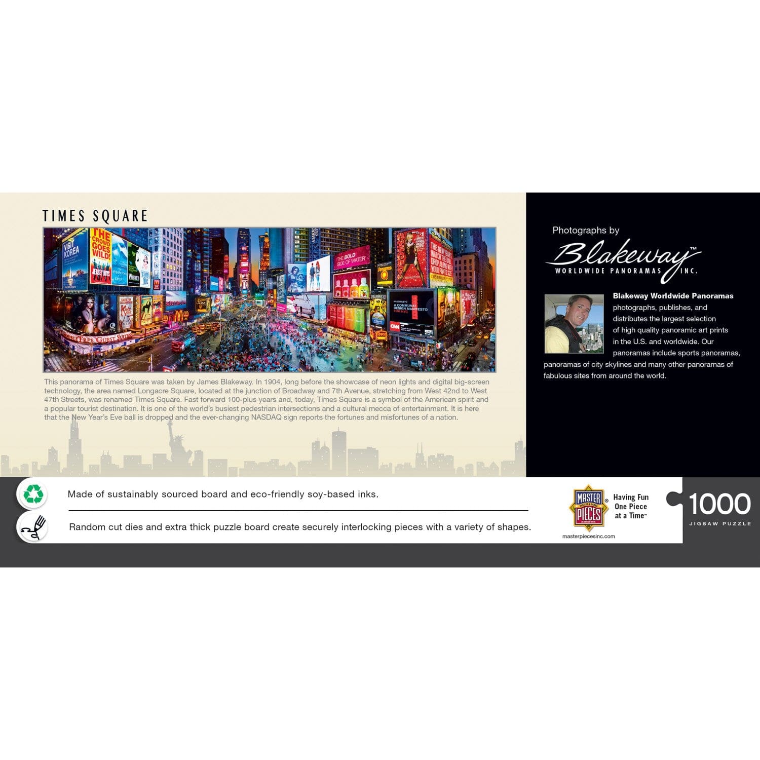 Times Square, New York 1000 Piece Panoramic Jigsaw Puzzle - Out of Play