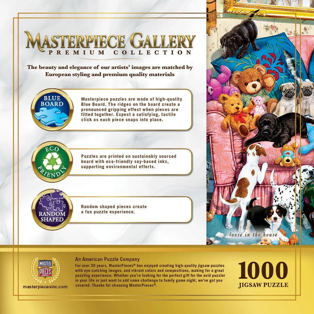 Masterpiece Gallery - Loose in the House 1000 Piece Jigsaw Puzzle - Out of Play