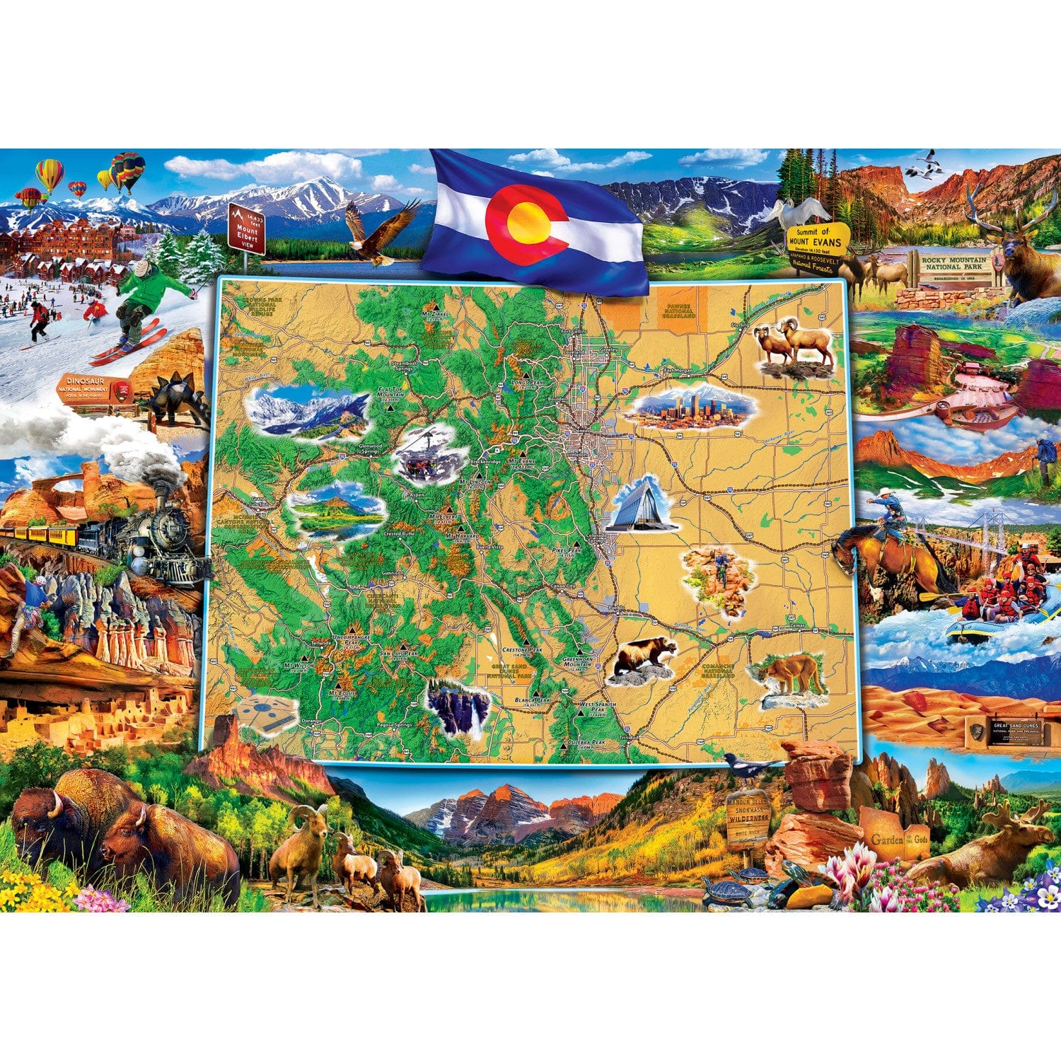 Colorado - The Centennial State 1000 Piece Jigsaw Puzzle - Out of Play