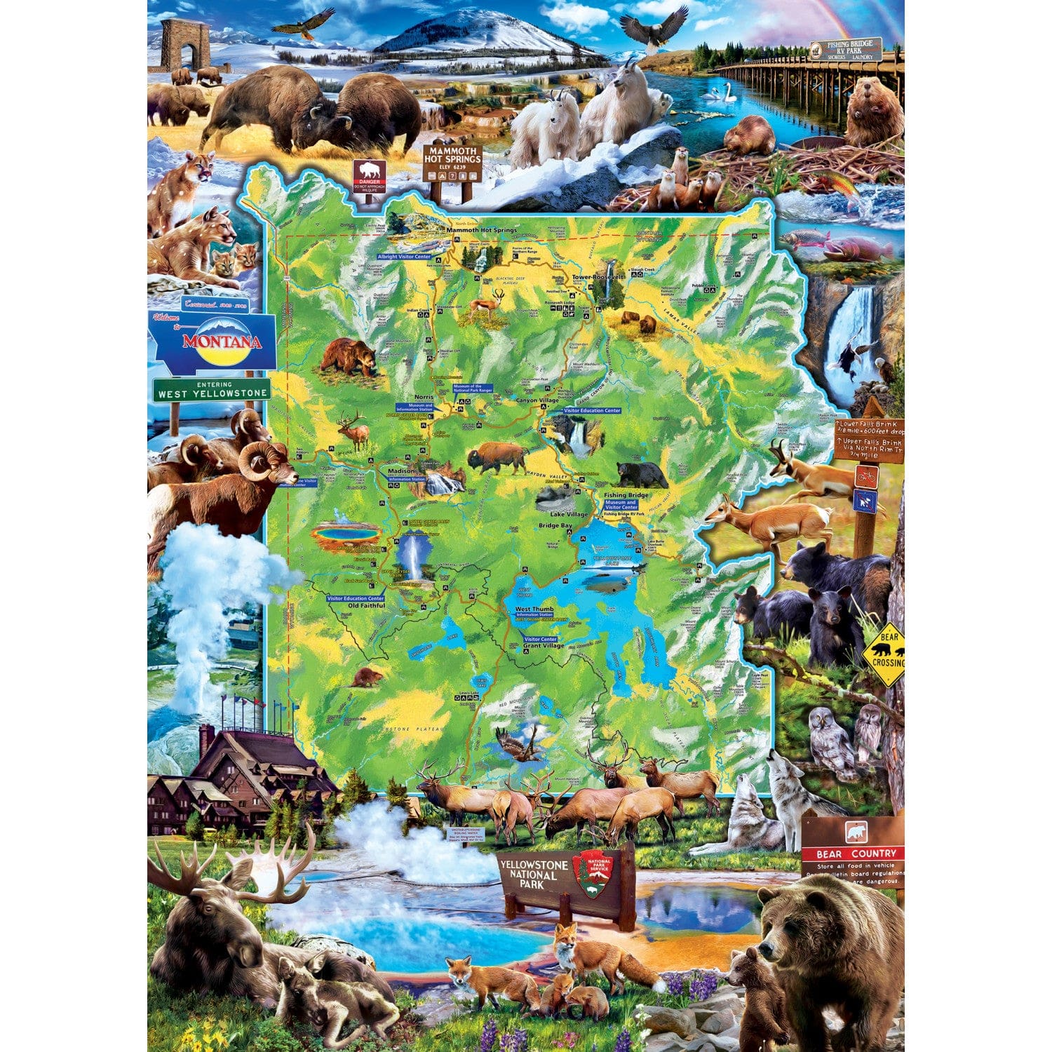 Yellowstone National Park 1000 Piece Jigsaw Puzzle - Out of Play