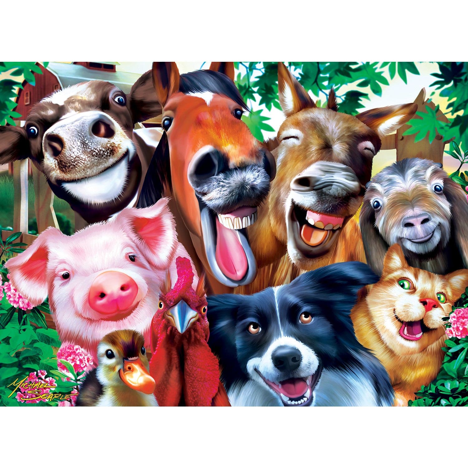 Selfies 100 Piece Jigsaw Puzzles 4-Pack MasterPieces Puzzle Company INC