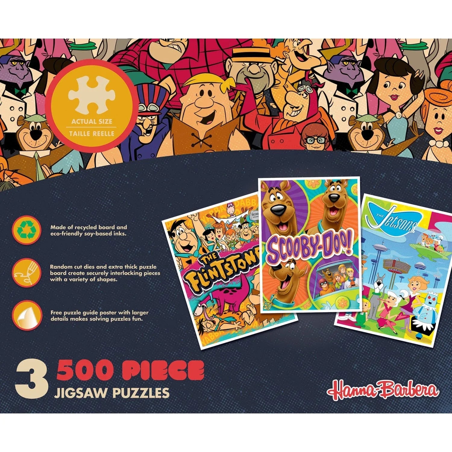 Hanna-Barbera - 500 Piece Jigsaw Puzzles 3 Pack - Out of Play