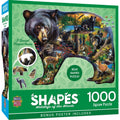 Shapes - Wildlife of the Woods 1000 Piece Shaped Jigsaw Puzzle - Out of Play