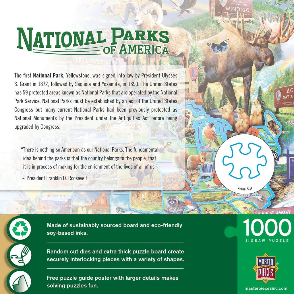 National Parks of America 1000 Piece Jigsaw Puzzle - Out of Play