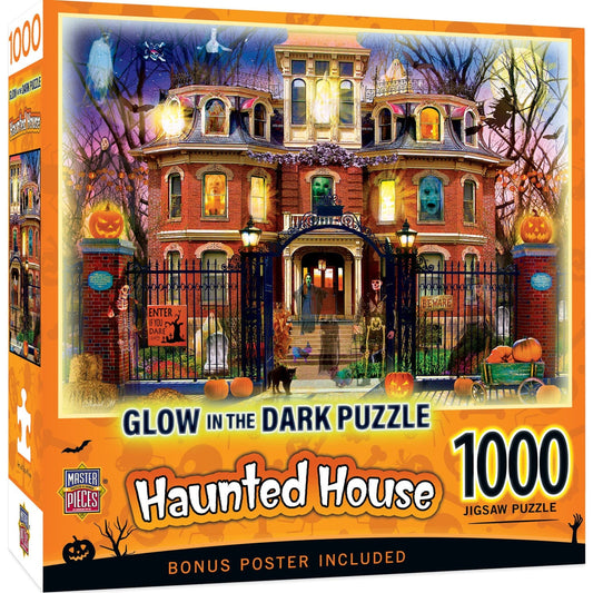 Glow in the Dark - Haunted House on the Hill 1000 Piece Jigsaw Puzzle - Out of Play