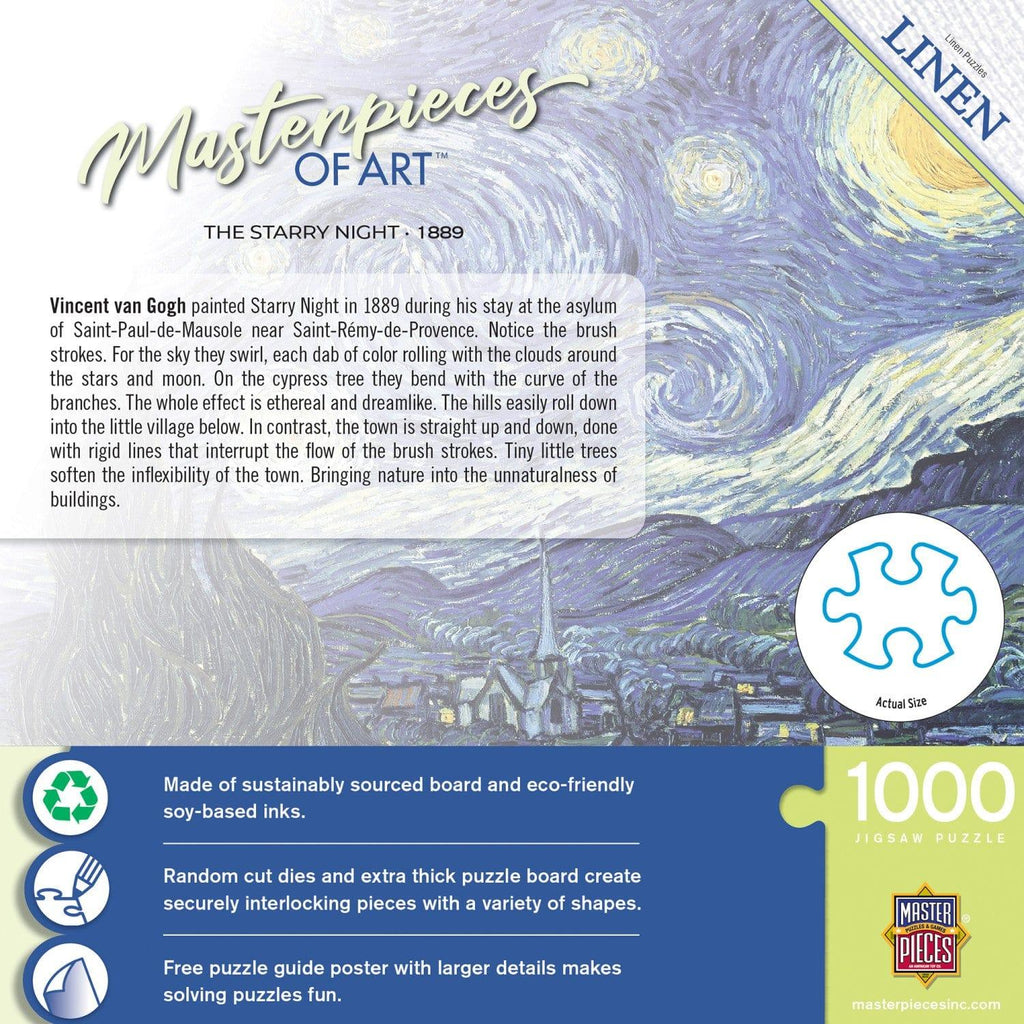 MasterPieces of Art - The Starry Night 1000 Piece Jigsaw Puzzle - Out of Play