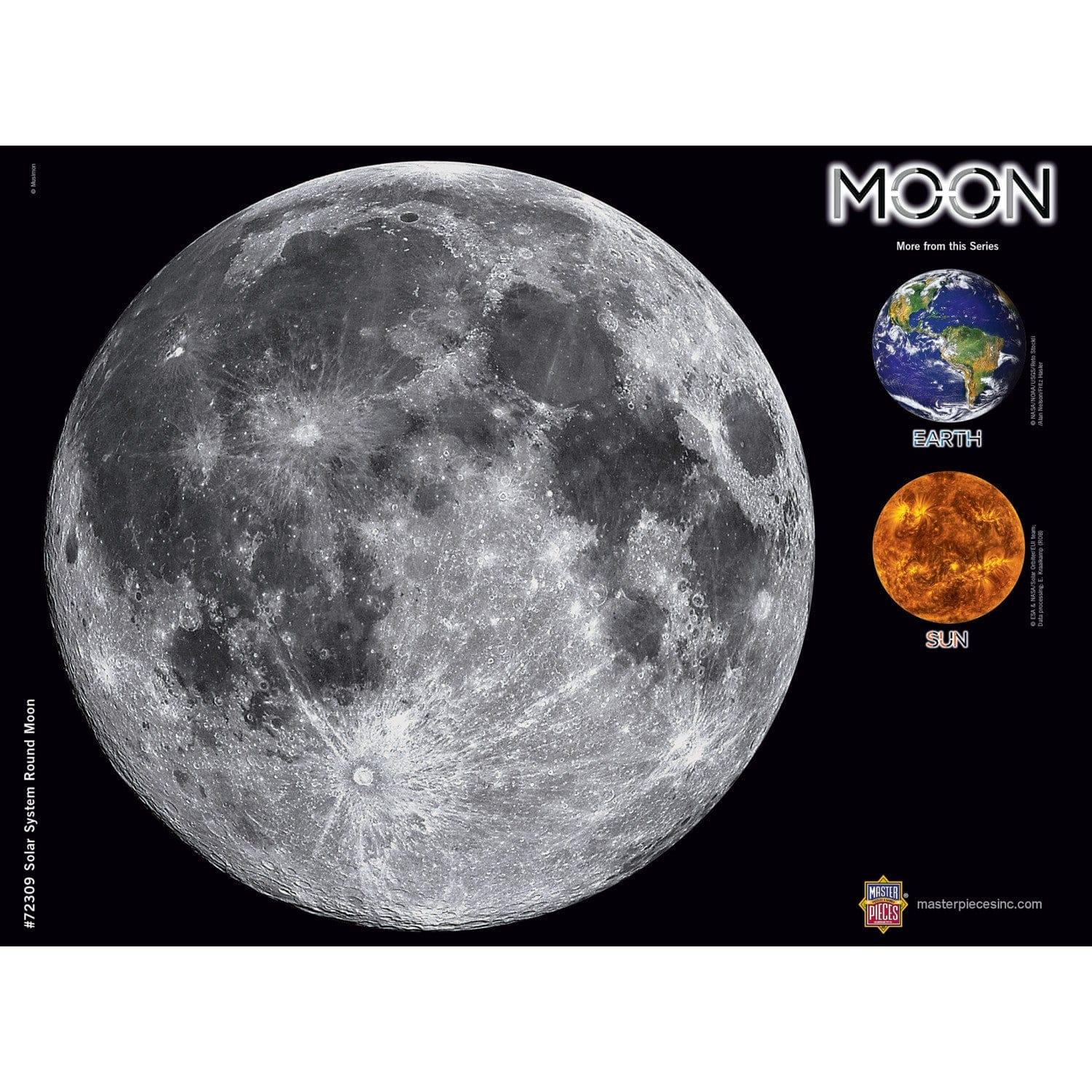 The Moon - 1000 Piece Round Jigsaw Puzzle - Out of Play