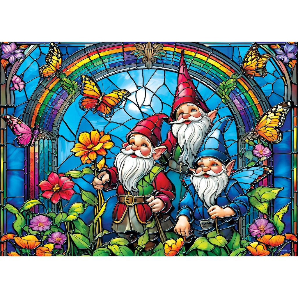 Stained Glass - Gnomish Delight 1000 Piece Jigsaw Puzzle