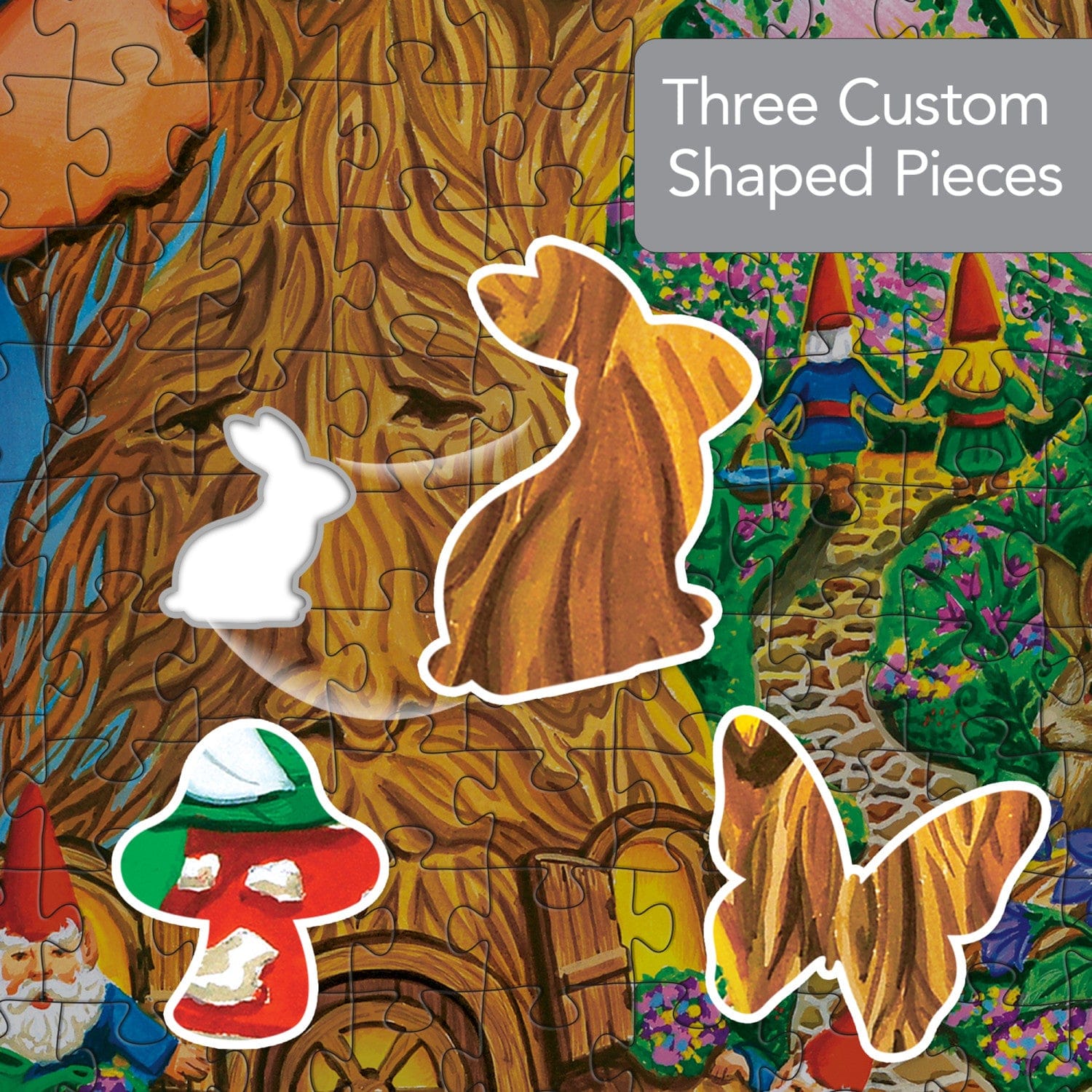 Shapes - Garden Gnome 500 Piece Jigsaw Puzzle - Out of Play