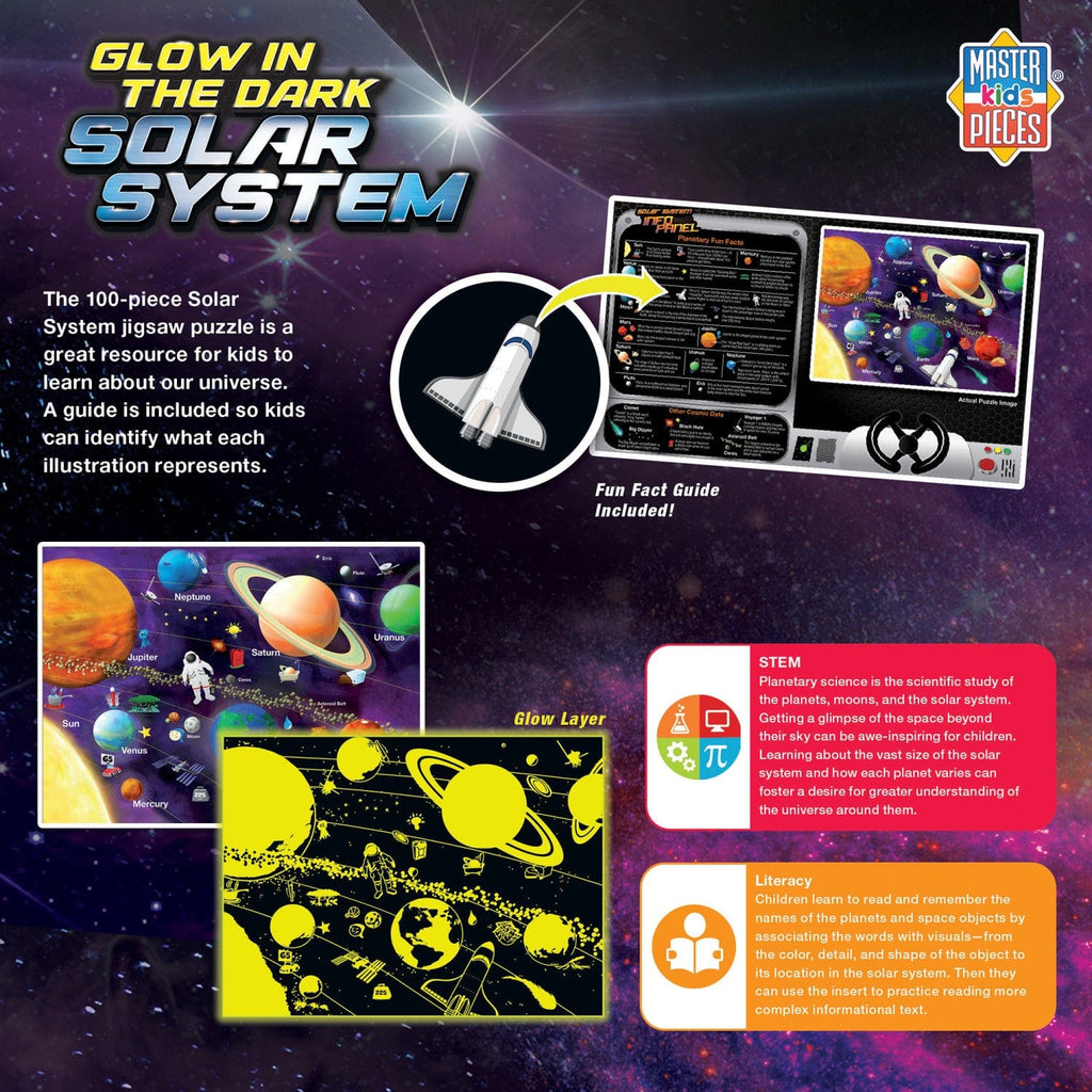 Glow in the Dark - Solar System 100 Piece Jigsaw Puzzle - Out of Play