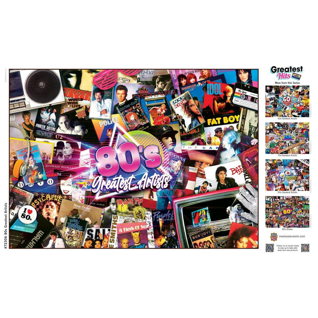 Greatest Hits - 80's Artists 1000 Piece Jigsaw Puzzle - Out of Play