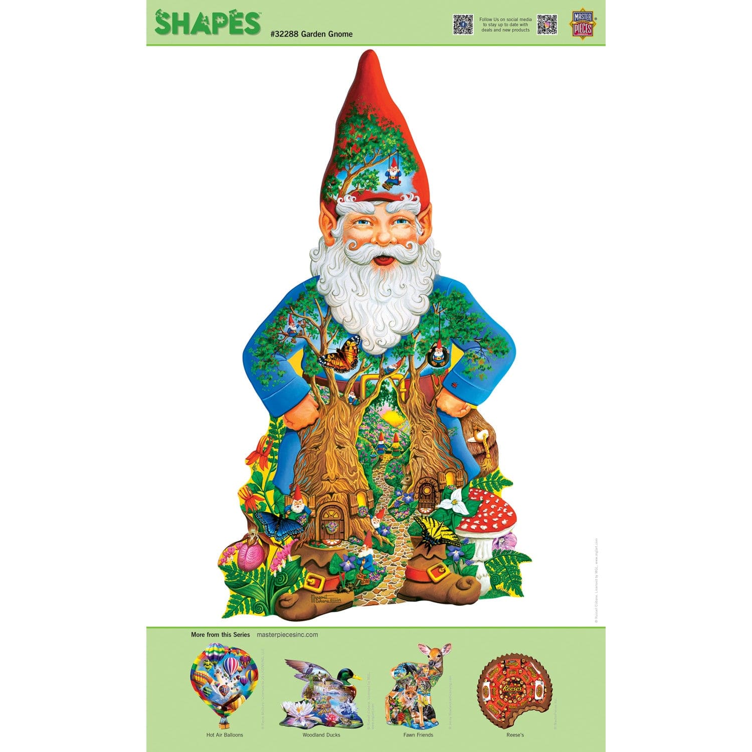 Shapes - Garden Gnome 500 Piece Jigsaw Puzzle - Out of Play