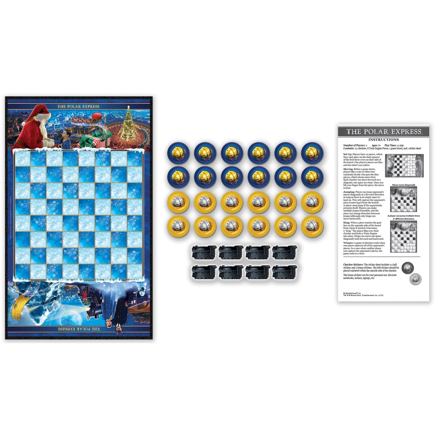The Polar Express Checkers Board Game - Out of Play