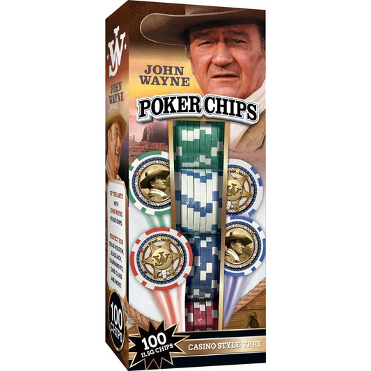 John Wayne 100 Piece Poker Chips MasterPieces Puzzle Company INC