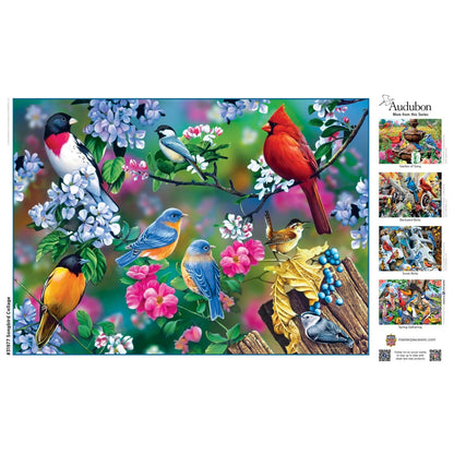 Audubon - Songbird Collage 1000 Piece Jigsaw Puzzle - Out of Play