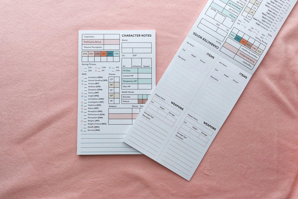 Player and Dungeon Master Notepads - Out of Play