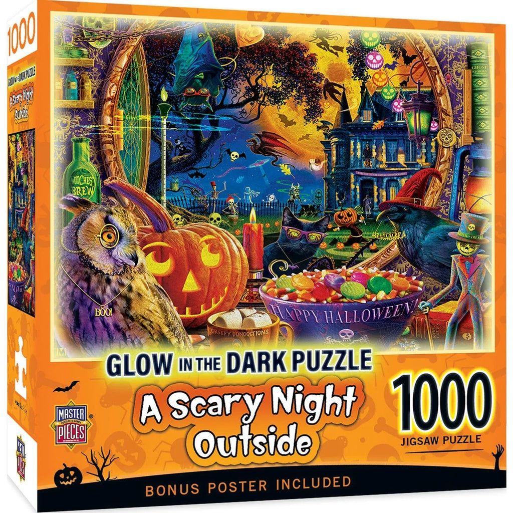 Glow in the Dark - A Scary Night Outside 1000 Piece Jigsaw Puzzle - Out of Play