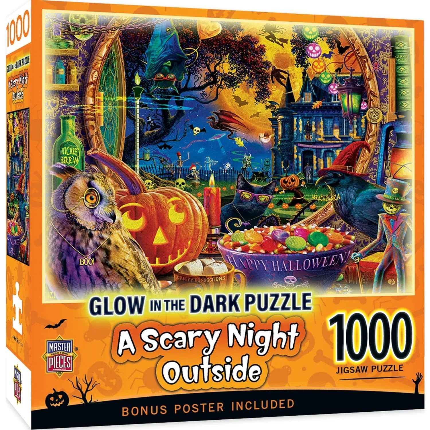 Glow in the Dark - A Scary Night Outside 1000 Piece Jigsaw Puzzle - Out of Play