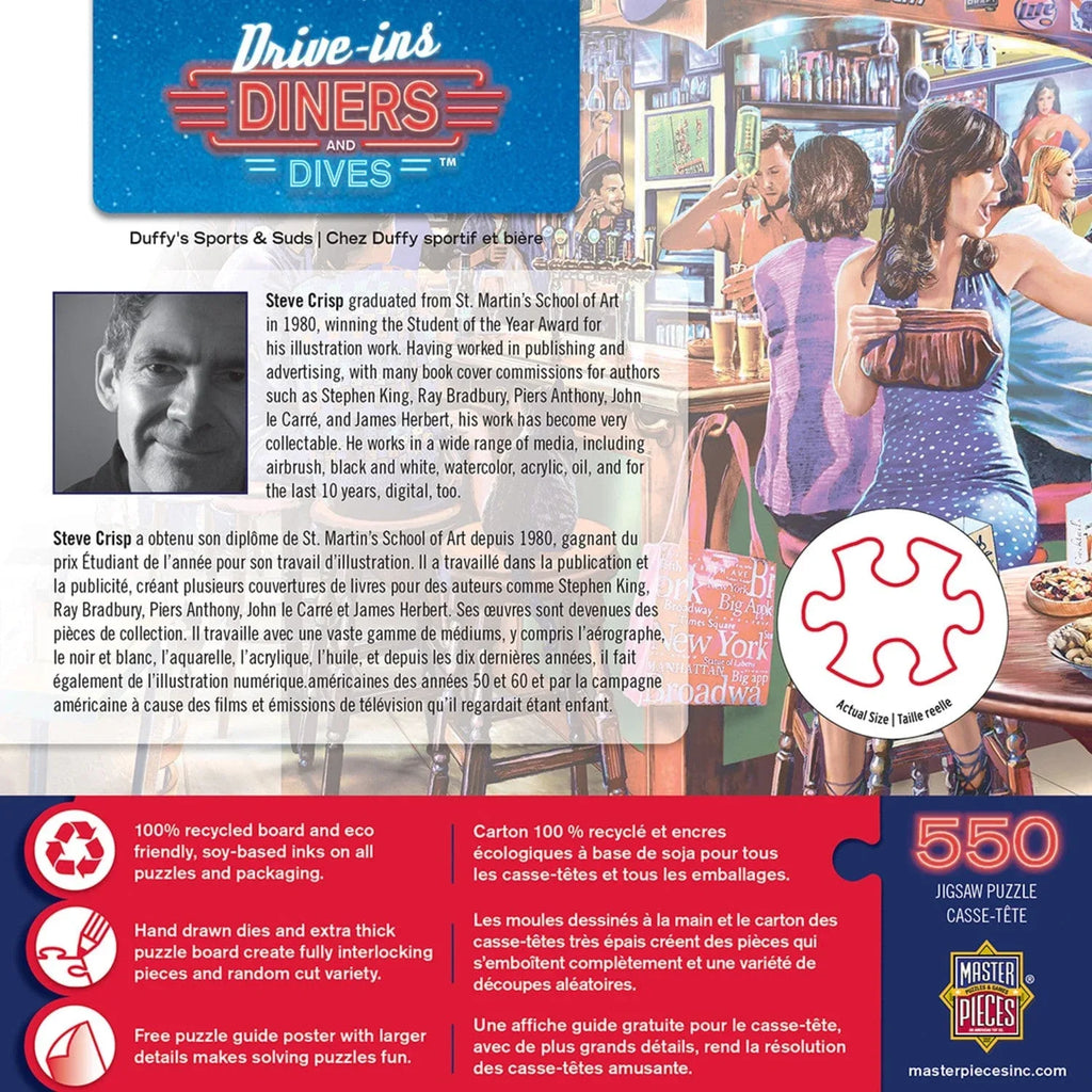 Drive-Ins, Diners & Dives - Duffy's Sports & Suds 550 Piece Jigsaw Puzzle - Out of Play