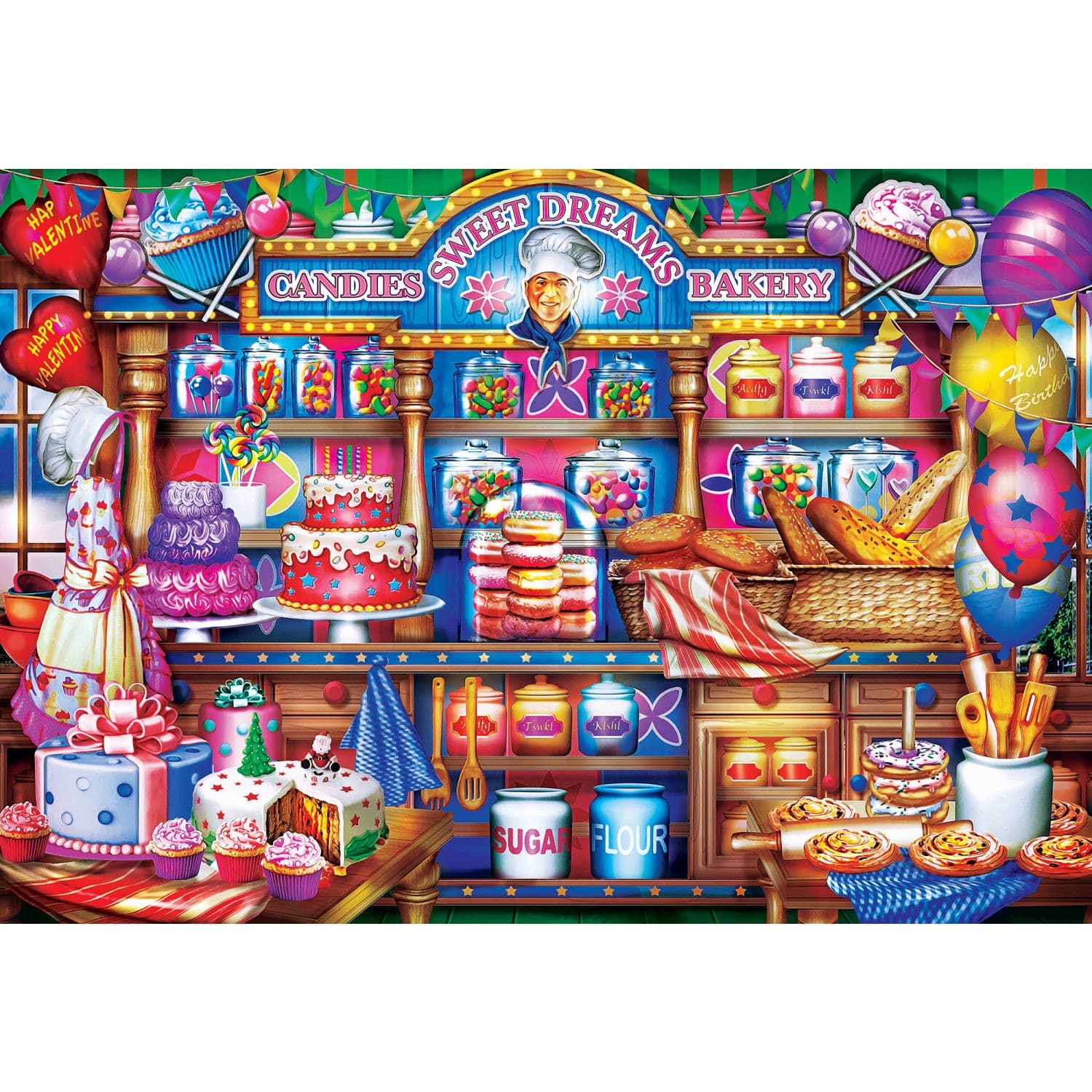 EZ Grip - Sweet Dreams Bakery 1000 Piece Jigsaw Puzzle - Out of Play