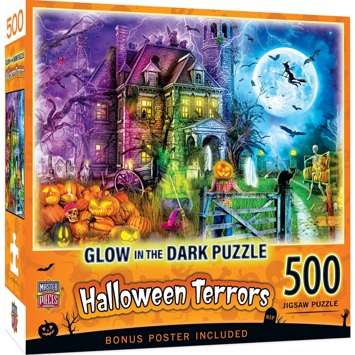 Glow in the Dark - Halloween Terrors 500 Piece Jigsaw Puzzle - Out of Play