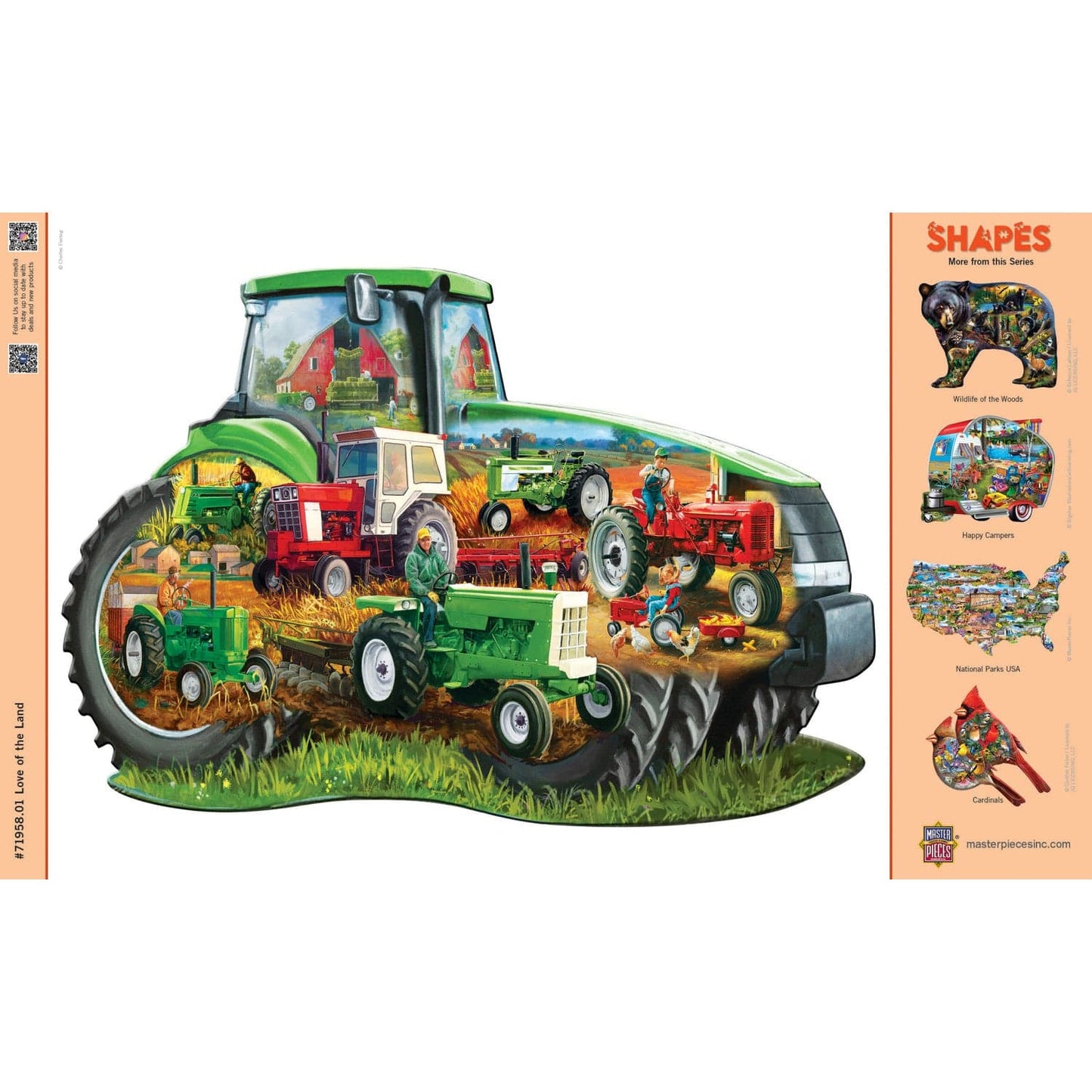 Shapes - Love of the Land 1000 Piece Shaped Jigsaw Puzzle - Out of Play