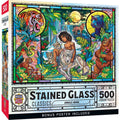 Stained Glass - Jungle Book 500 Piece Jigsaw Puzzle