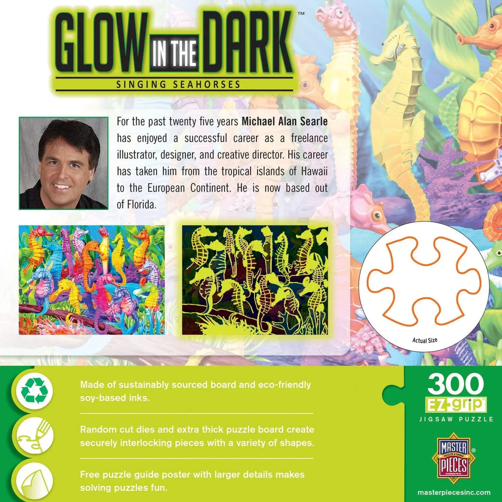 Glow in the Dark - Singing Seahorses 300 Piece EZ Grip Jigsaw Puzzle - Out of Play
